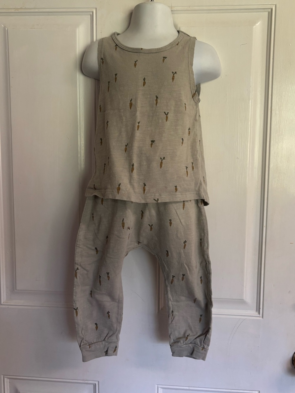 18/24M Rylee + Cru Carrots 2-Piece sleeveless top and slouch pants set.   In EUC